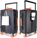 feilario 24in Aluminum Frame Wide Handle Hard Shell Carry On Suitcase by feilario