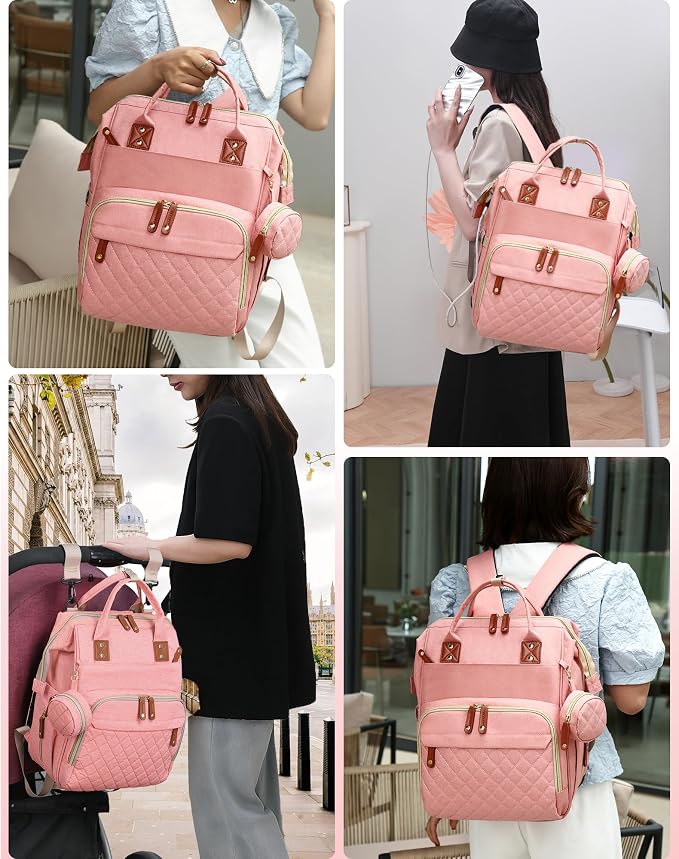 Diaper Bag with Changing Station, Waterproof 3 in 1 Baby Diaper Backpack with - Image 7