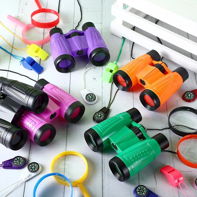 12 Set Binocular Compass Magnifying Glass Set Christmas Birthday Gift Small - Image 2
