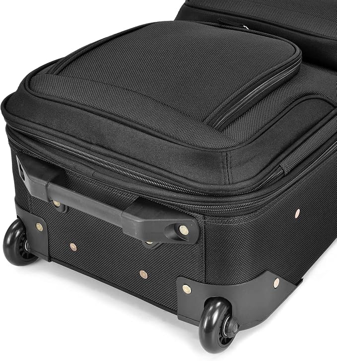 U.S. Traveler Lightweight Rolling 20" Carry On Luggage Softside Suitcase - Image 5
