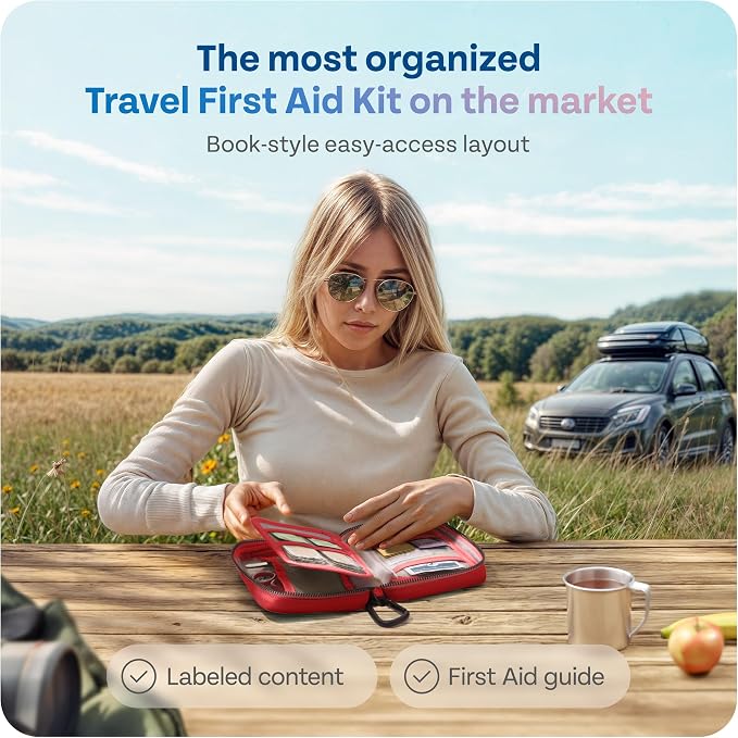KeepGoing Travel First Aid Kit for Car, Camping and Outdoor Emergencies - Image 2