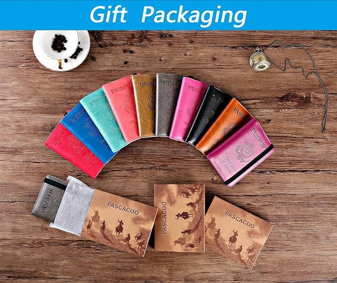 Airtag Passport Holder Cover Wallet Travel Essentials RFID Blocking Leather - Image 7