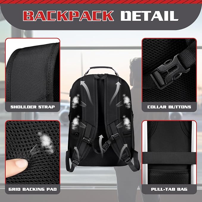 Extra Large Backpack, Travel Backpack, 17.3 Laptop In - Image 4