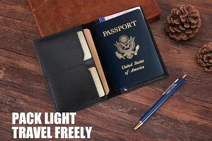 STAR VISTA Albatross Leather Travel Passport Holder, Minimalist Design - Image 5