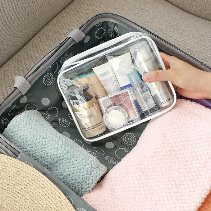 PACKISM TSA Approved Toiletry Bag, 3 Pack Clear Makeup Bag, Travel Makeup - Image 8