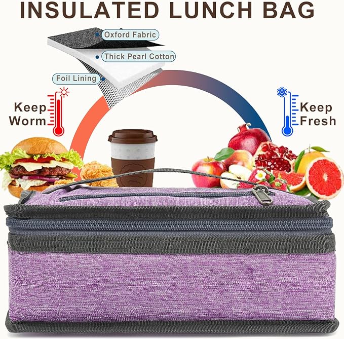 FlowFly Small Insulated Lunch box Portable Soft Bag Mini Cooler Thermal Meal - Image 3