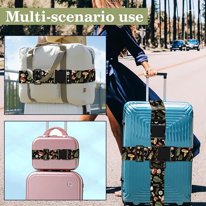 Mushroom Luggage Straps for Suitcases TSA Approved, Luggage Identifiers for - Image 7