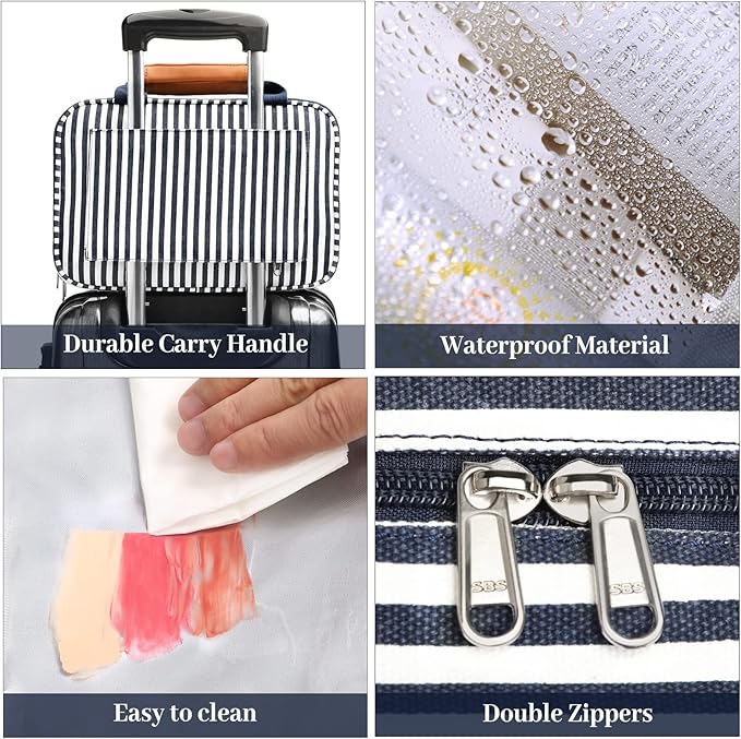 Hanging Travel Toiletry Bag, Large Capacity Cosmetic Travel Toiletry Organizer - Image 6