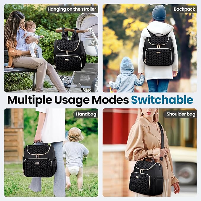 4 in 1 Convertible Diaper Bag Backpack, Waterproof Baby Diaper Bag - Image 3