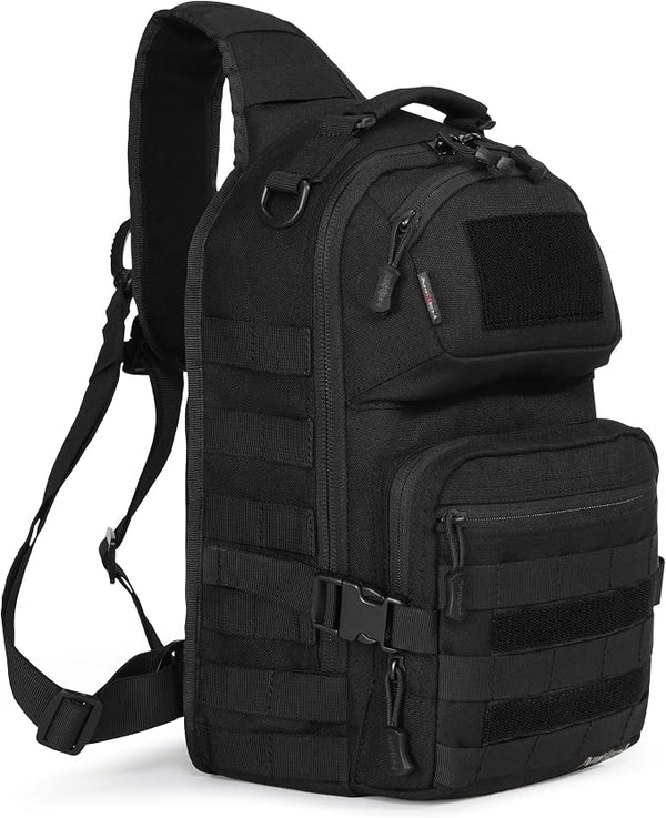 15L Tactical Crossbody Sling Bag | Everyday One Shoulder Backpack Fit 12 Inch by AMHEH