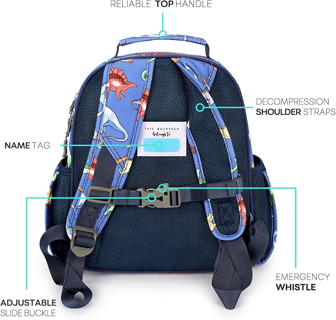 mibasies Toddler Backpack for Boys 2-4: Cute Kids Backpacks Boys - Image 4