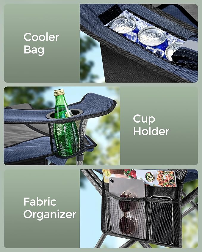 SONGMICS Oversized Lumbar Support Camping Chair, Heavy-Duty Outdoor Folding - Image 6