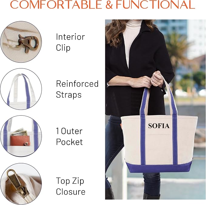 CB STATION Medium Classic Canvas Tote Bag - Image 3