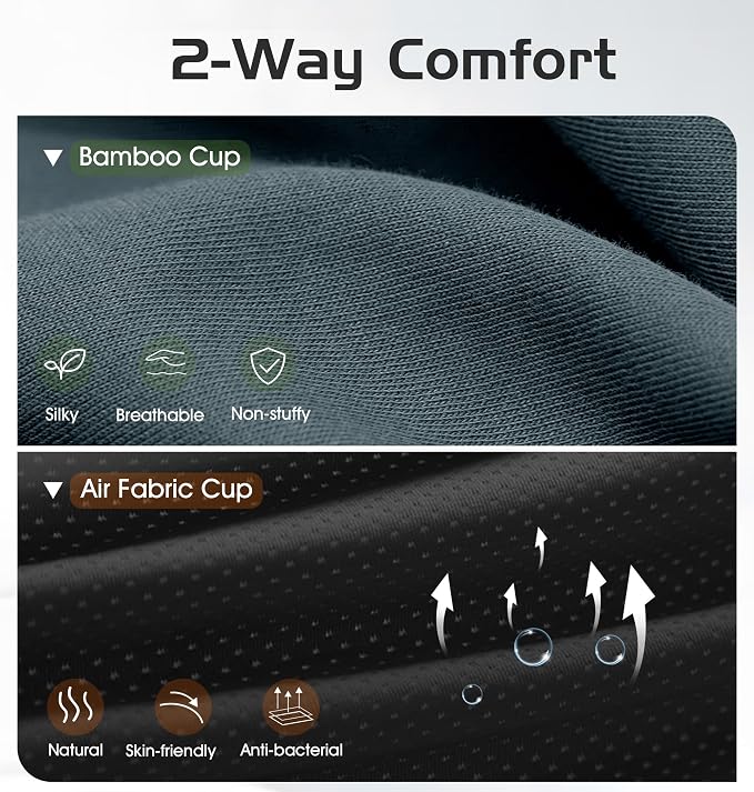 Bluetooth Sleep Mask, 2 in 1 Bamboo Cotton 3D Sleeping Headphones - Image 3