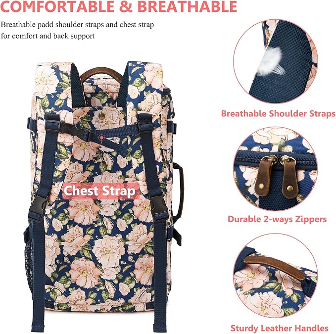 G-FAVOR Travel Backpack for Women, 40L Carry On Backpack Flight Approved - Image 7