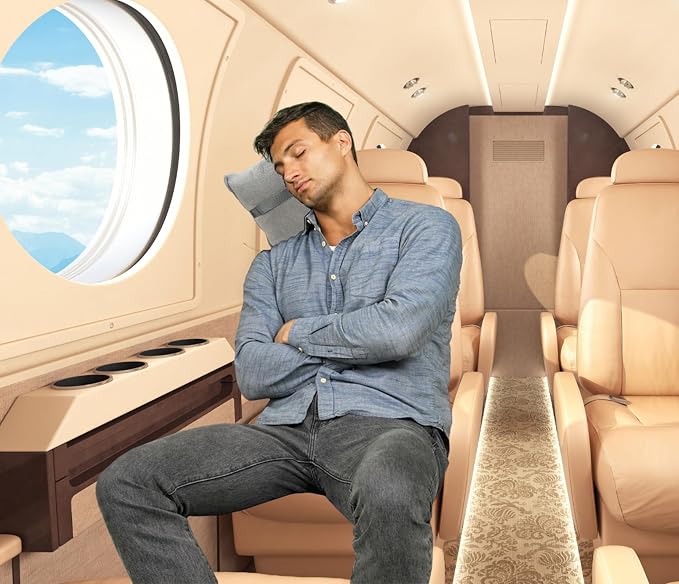 BlueHills Premium Soft Travel Blanket Pillow Airplane Flight Blanket Throw in - Image 9