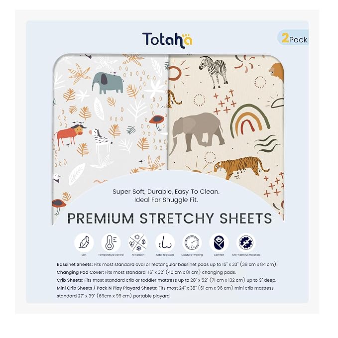 TotAha Jungle Animal Crib Sheets by TotAha%7CUnitedStates
