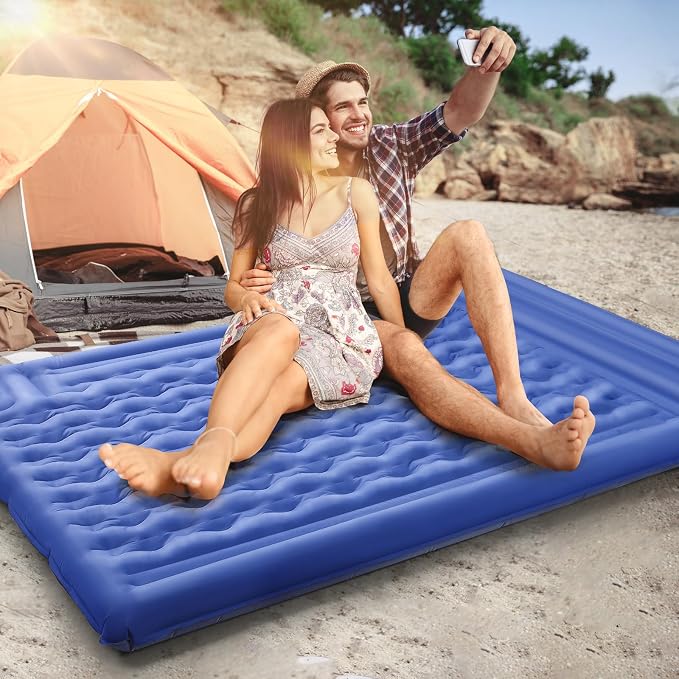 Double Sleeping Pad Camping, Self Inflating 6'' Extra-Thick 2 Person Pillow - Image 8