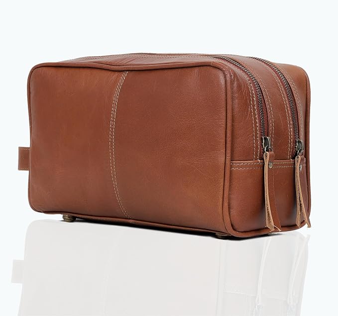 VC VINTAGE COUTURE Leather Toiletry Bag - Image 7