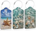 Starfish on Sunny Beach 3 PCS PU Leather Luggage Tags by Losthll