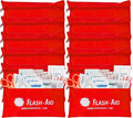 Mini First Aid Kits – 12-Pack Bulk Travel Emergency Kits in Reusable Pouches – by FlashAid
