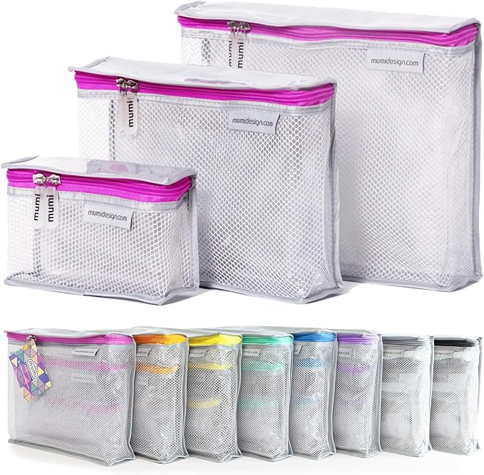 MUMI Travel Toiletry Bag Set of 3 – Clear TSA Approved Toiletry Bags by MUMI
