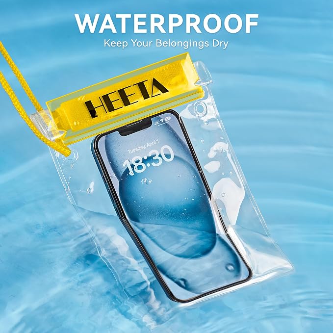 HEETA 5-Pack Clear Waterproof Dry Bag, Water Tight Cases Pouch Dry Bags - Image 2