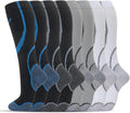 Compression Socks for Women Men Circulation Knee High 8 Pairs for Nurses by HELLOMOMOYA