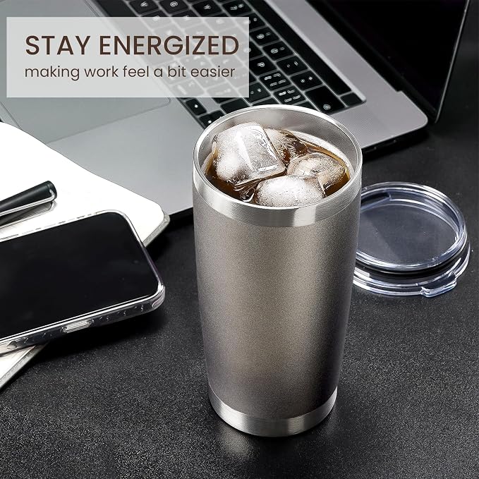 MEWAY 20oz Tumbler 4 Pack Double Wall Vacuum Insulated Travel Mug Bulk - Image 4
