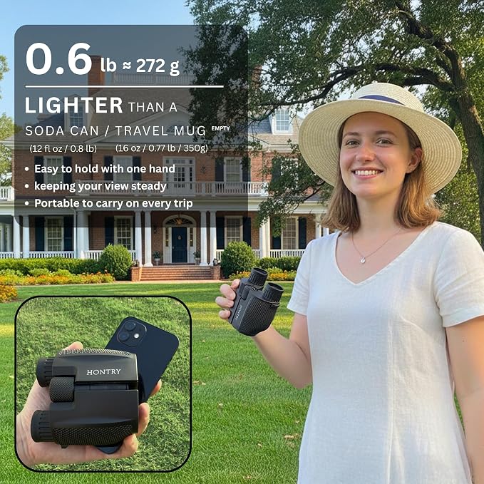 Hontry Binoculars for Adults and Kids, 10x25 Compact Binoculars for Bird - Image 5