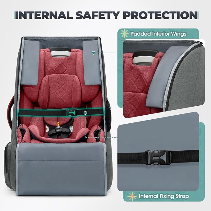 RAINSMORE Padded Car Seat Travel Bag - Image 3