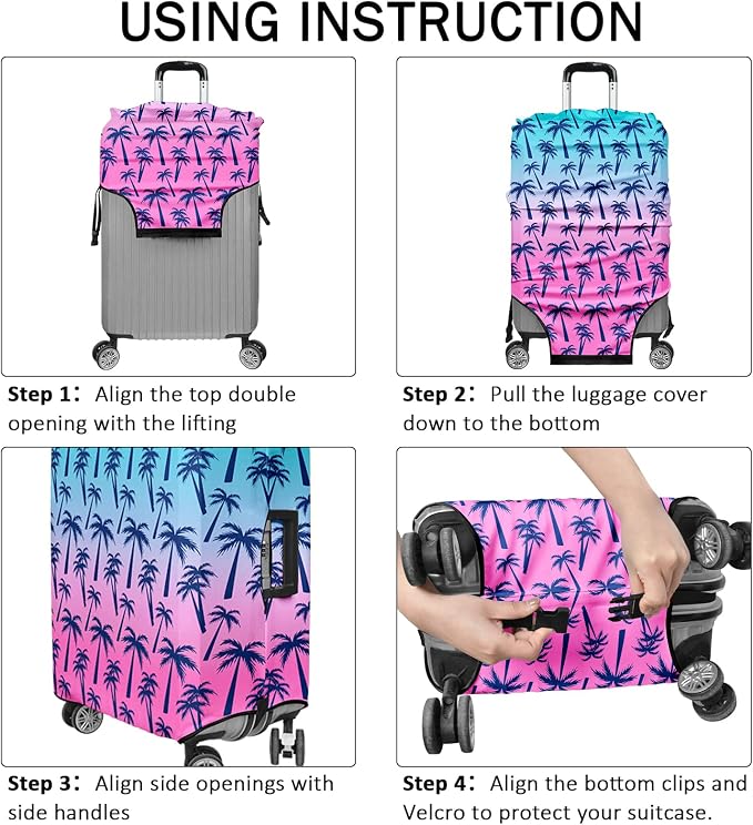 Luggage Cover for Suitcase Elastic Suitcase Cover Protector, Carry On Luggage - Image 4