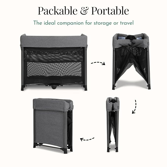Evolur Zane Portable Playard – Foldable, Removable Mattress - Image 4