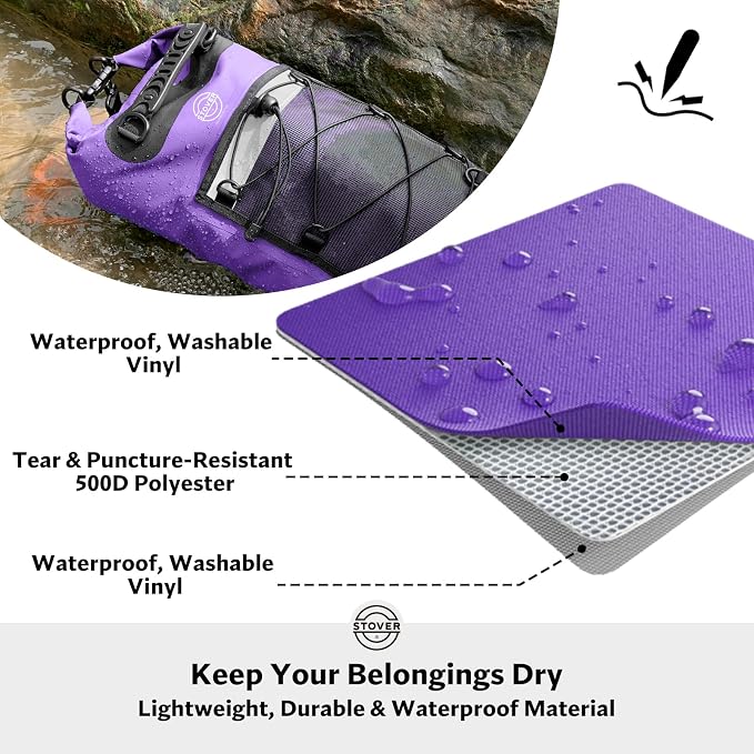 STOVER 5/10/25/30/40/55L Waterproof Backpack- Floating Dry Bag - Image 2