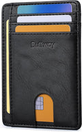 Buffway Slim Minimalist Front Pocket RFID Blocking Leather Wallets by Buffway
