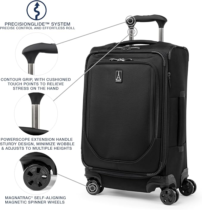 Travelpro Crew Classic Lightweight Softside Expandable Carry on Luggage - Image 2