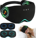 LC-dolida Bamboo Cotton Bluetooth Sleep Mask, 2 in 1 3D Soft Sleep Mask by LC-dolida