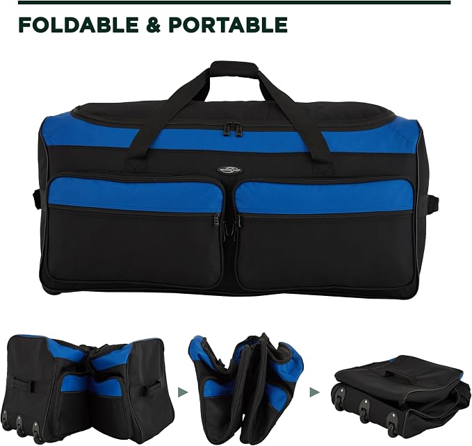 Travelers Club 36" Asgard 3-Wheel Rolling Duffel Bag - Image 5