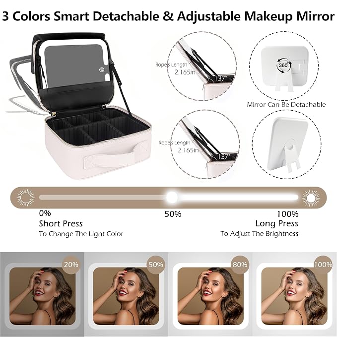 MOMIRA Travel Makeup Bag Cosmetic Bag Makeup Organizer Bag - Image 5