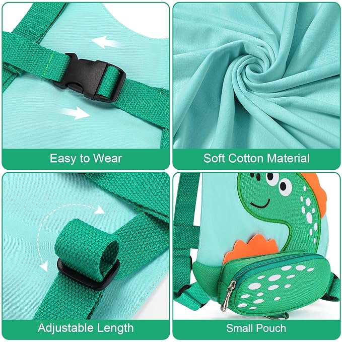 Accmor 3 in 1 Toddler Harness Leash + Baby Anti Lost Wrist Link, Cute Dinosaur - Image 4