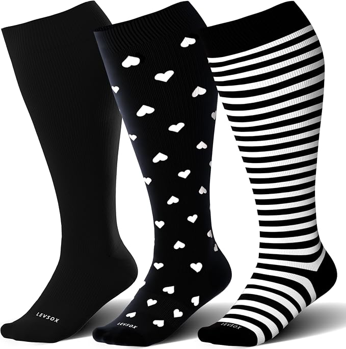 LEVSOX Wide Calf Compression Socks by Levsox