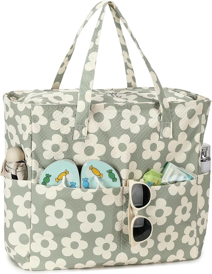 LEDAOU Beach Bag Waterproof Sandproof Women Tote Bag Pool Bag - Image 8