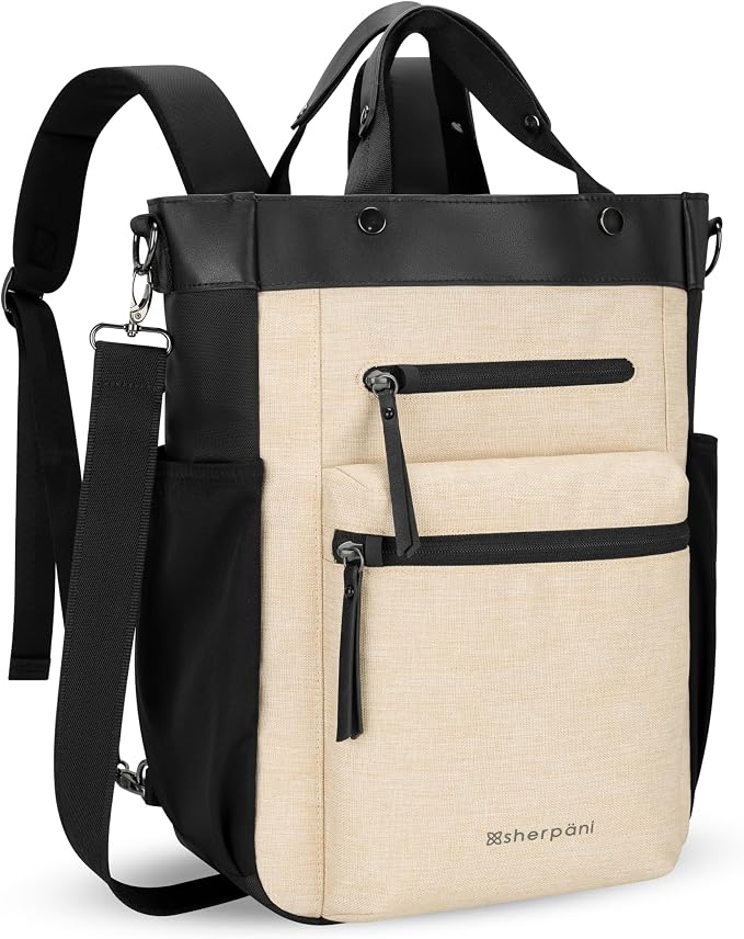 Sherpani Soleil, Anti Theft Convertible Backpack, 3 in 1 Tote Bag, Crossbody Bag - Image 7