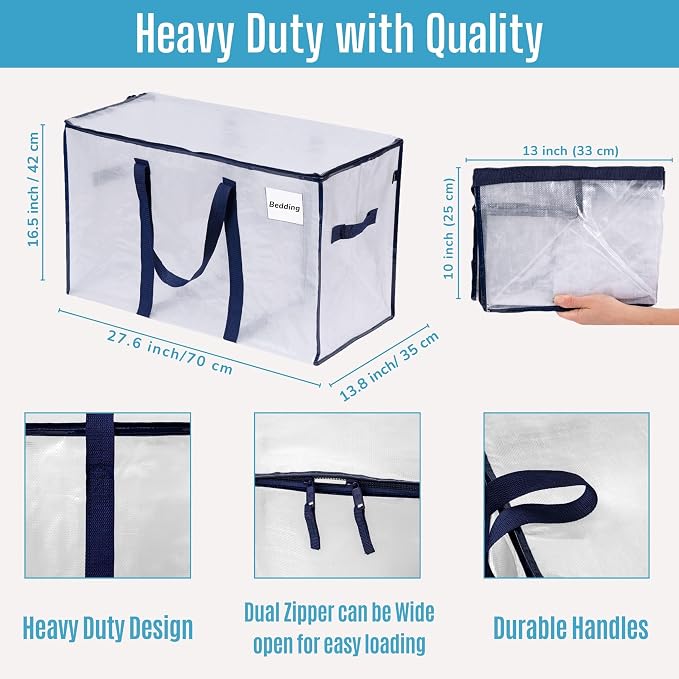 VENO 4 Pack Moving Bags, Heavy Duty, Moving Boxes Alternative, Packing Storage - Image 3