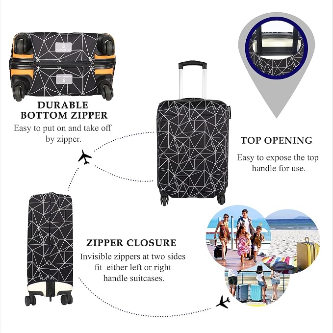 Explore Land Travel Luggage Cover Suitcase Protector Fits 18-22 Inch Case - Image 3