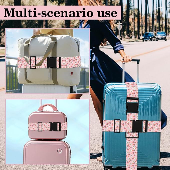 Strawberry Luggage Straps for Suitcases TSA Approved, Luggage Identifiers for - Image 7