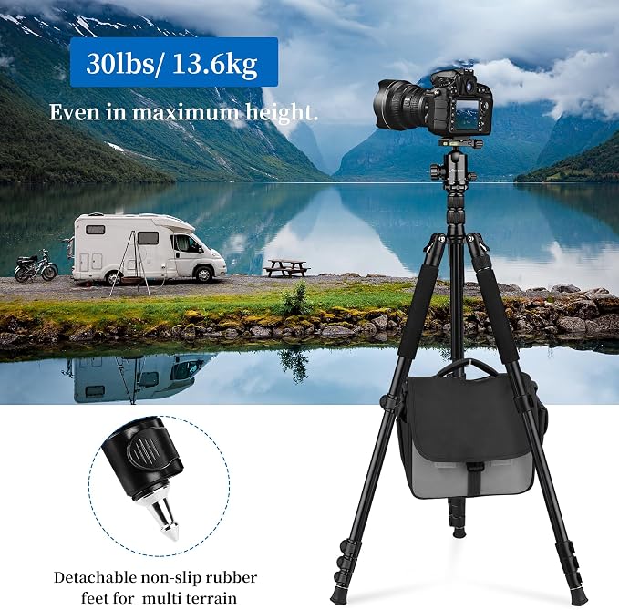 VICTIV 78" Tripod for Camera, Tall DSLR Tripod & Monopods, Professional Heavy - Image 2