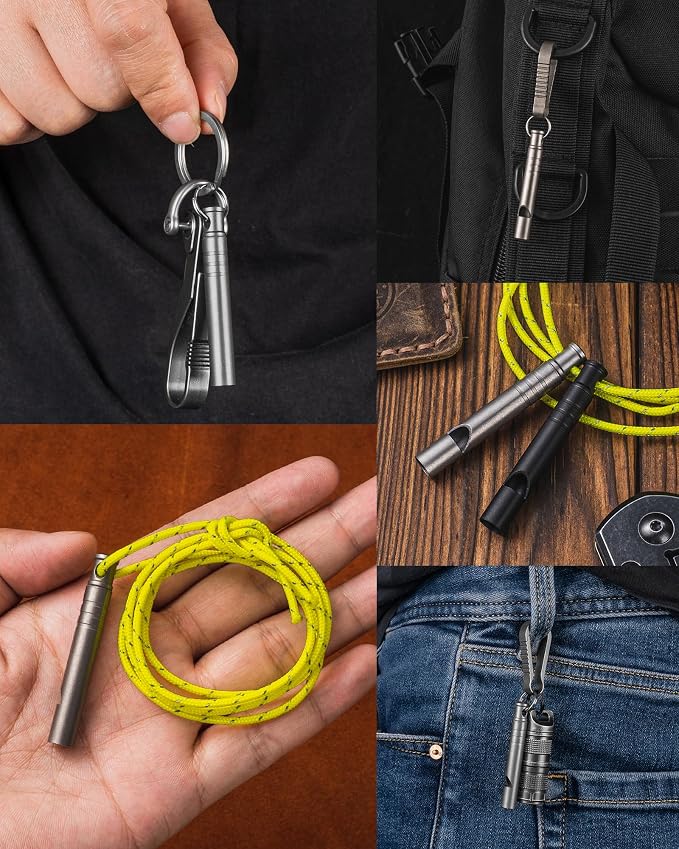 TISUR Titanium Emergency Whistle, 120db Safety Whistle - Image 6