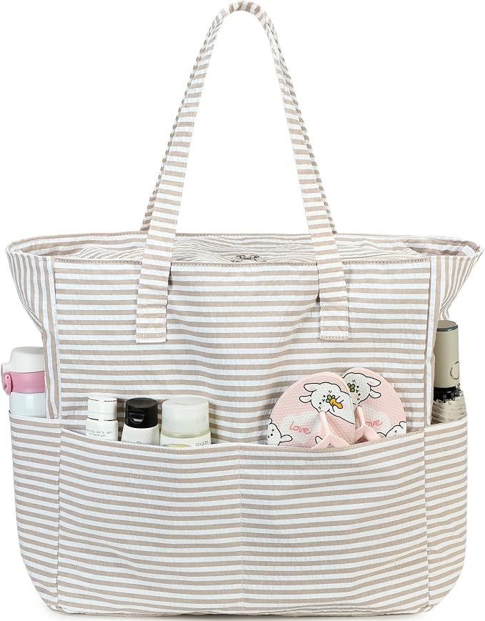 LEDAOU Beach Bag Waterproof Sandproof Women Tote Bag Pool Bag by LEDAOU