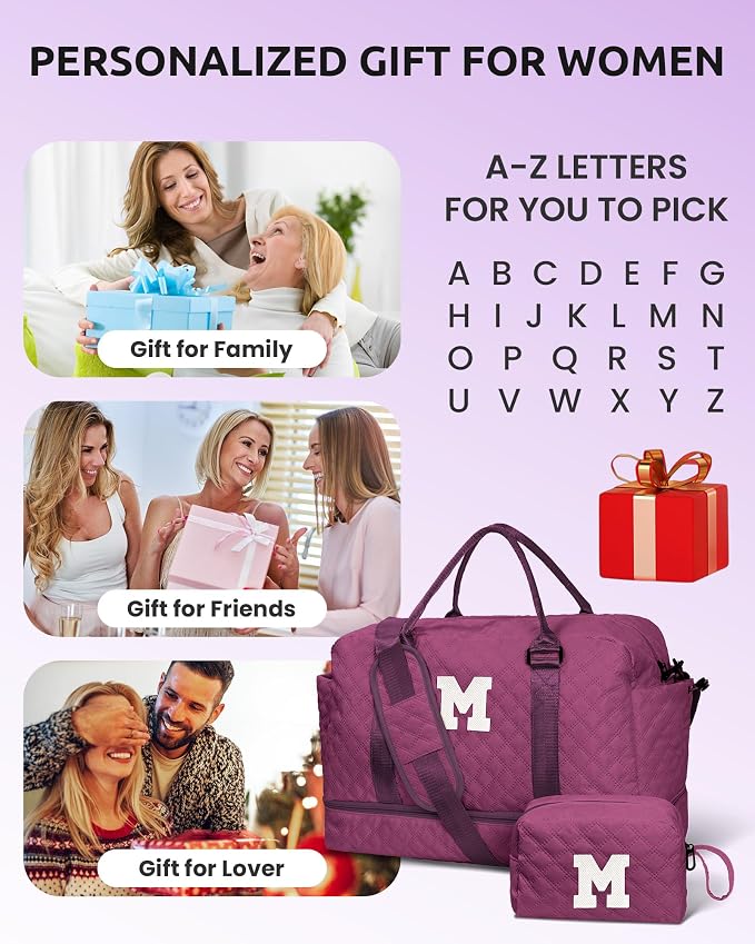 Birthday Gifts for 4 5 6 7 8 9 10 11 12 13 Year Old Girls-Initial Travel Bag - Image 5